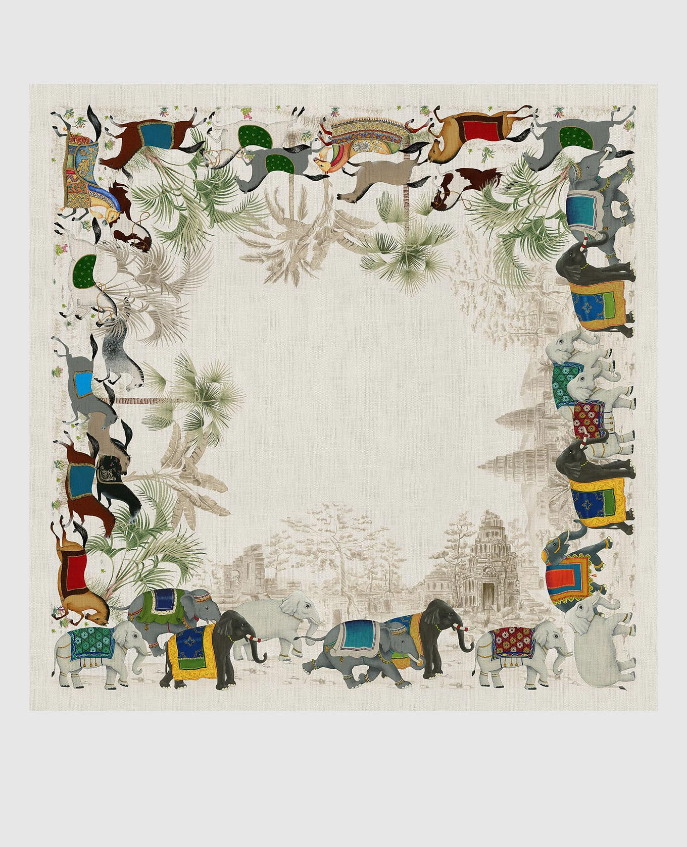 

Barnum Gray Linen Tablecloth TESSITURA TOSCANA TELERIE, Grey