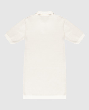 Brunello Cucinelli Children's white polo dress with emblem B19M21A95C