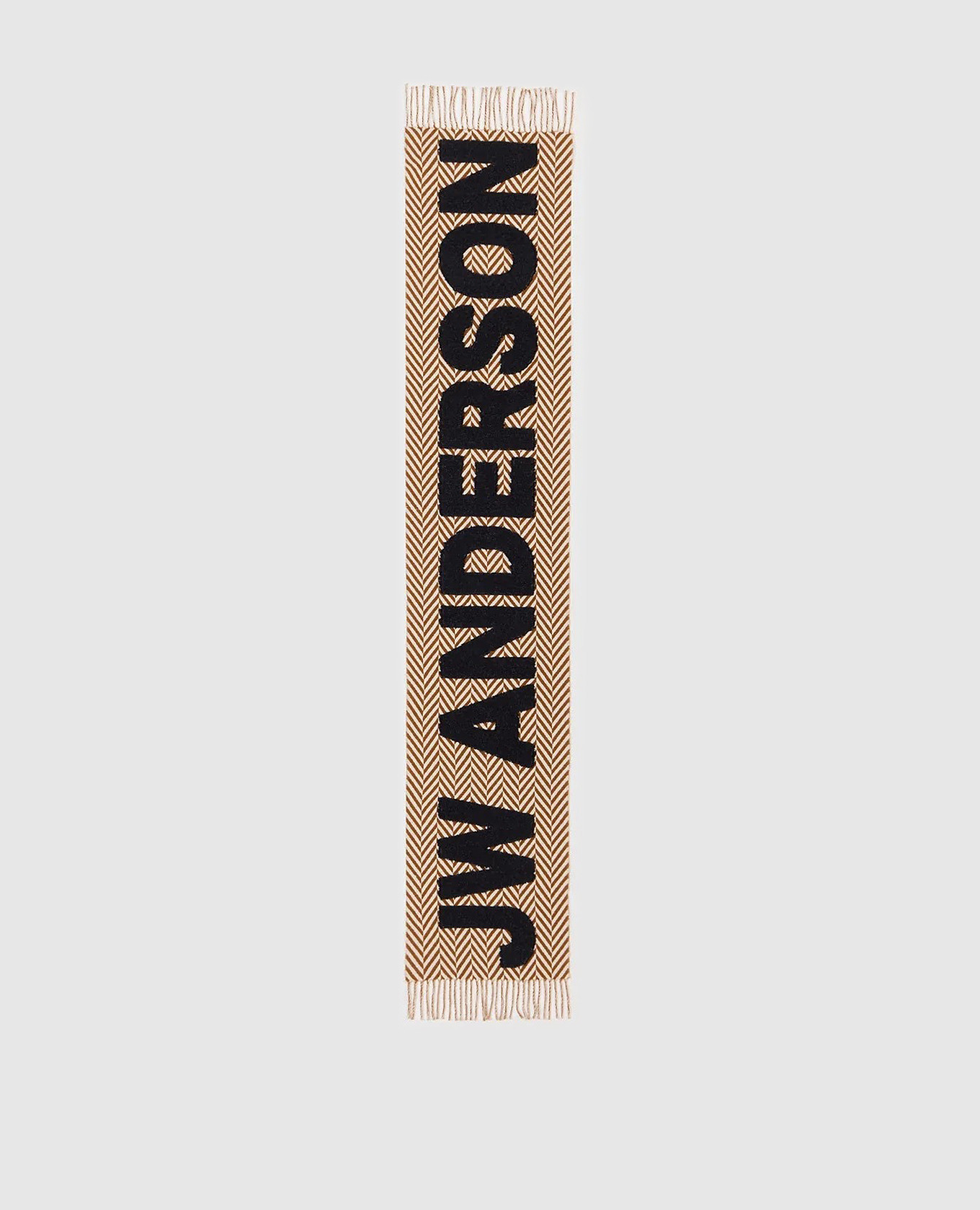 Wool scarf with logo patch JW Anderson