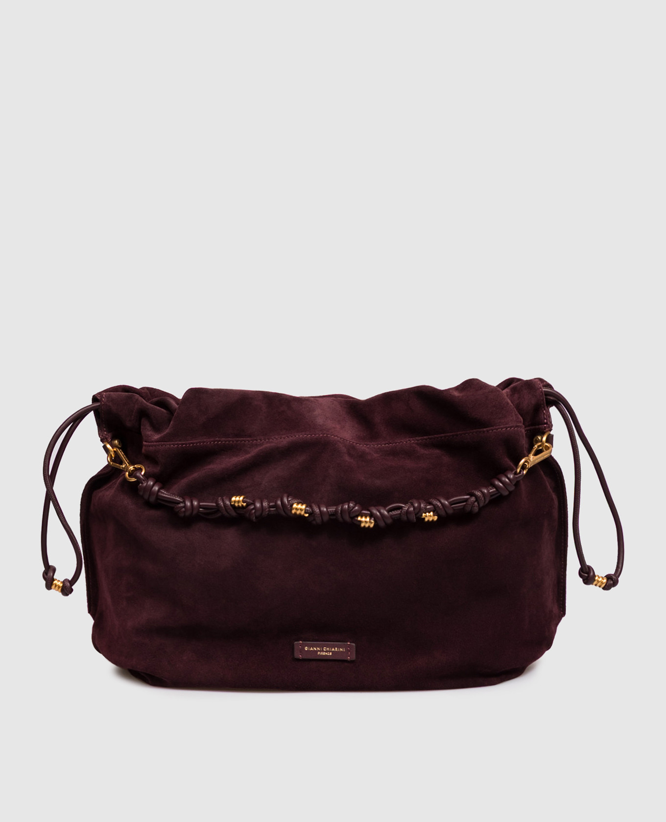 Morgana purple suede bag