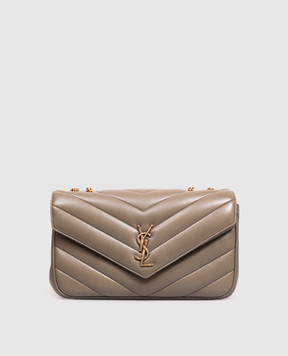 Saint Laurent LOULOU leather bag in khaki color 801439AAEAX
