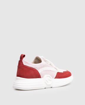 Stefano Ricci White combination sneakers with monogram logo UZ27G6682TSSDPW
