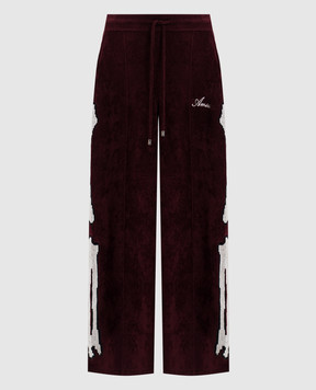 AMIRI Burgundy sweatpants with logo embroidery AWBMPA1008