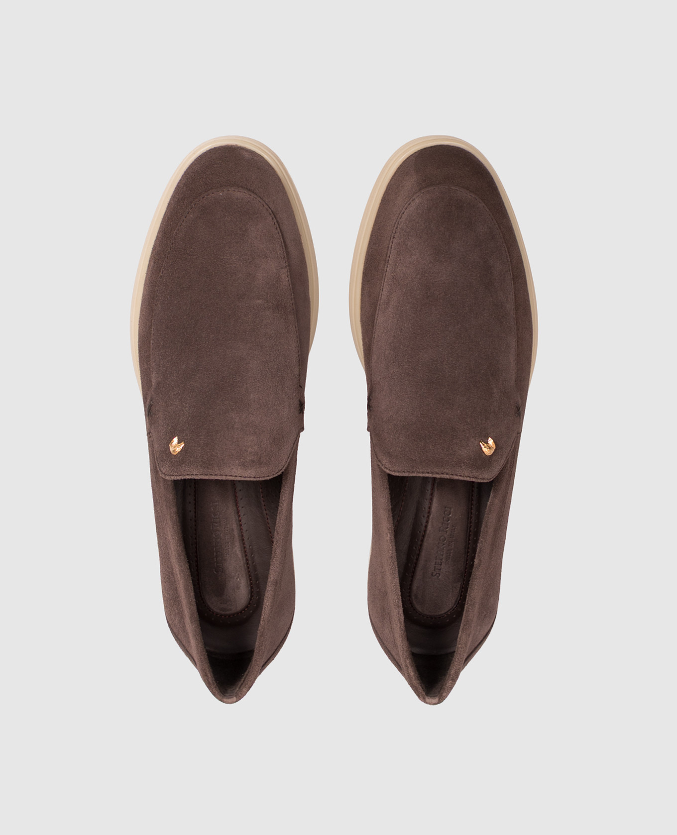 Brown suede loafers Stefano Ricci 4