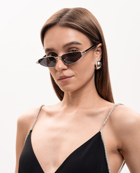Valentino Silver Cat-Eye Sunglasses VG0035S