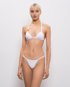 Dolce&Gabbana White swimsuit with DG logo O8B76JONO12