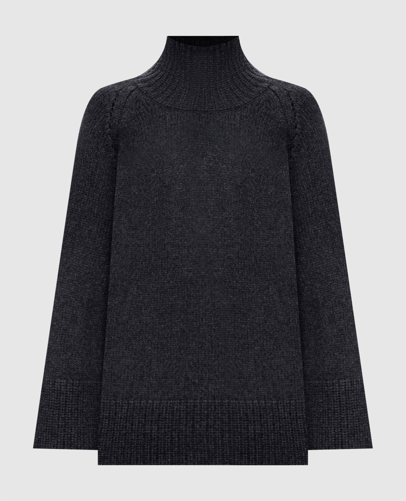 Gray wool and cashmere sweater