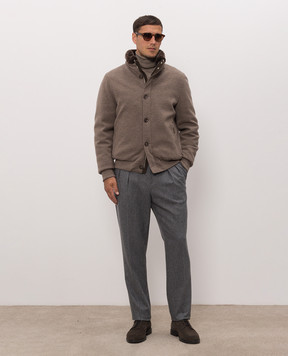 MooRER Brown CLEROS wool and cashmere down jacket CLEROSMRW