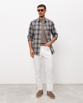 Kiton Checked linen shirt UMCBUBAH09640