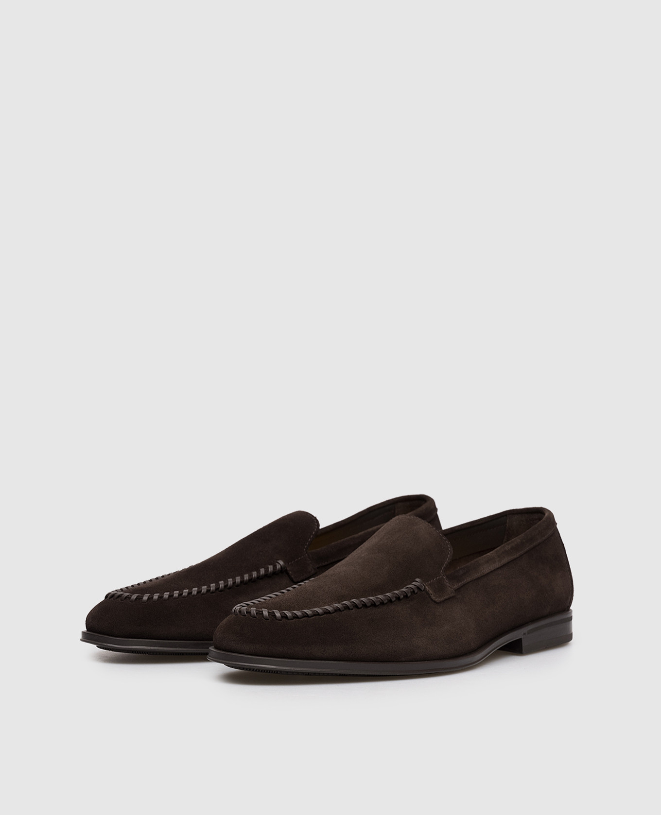 Brown suede Visone loafers Doucal's 2