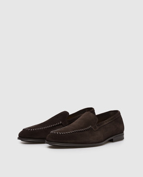 Doucal's Brown suede Visone loafers DU3517NOTTUY009