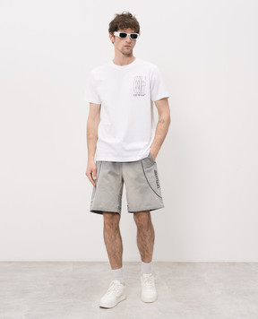 Off-White White T-shirt with Double Arrow logo print 44MAA027S26J003