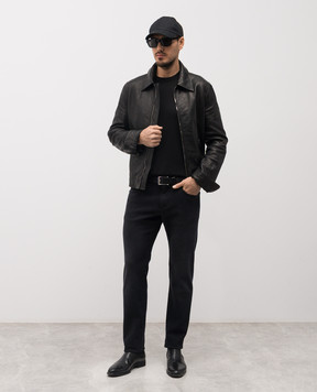 Dolce&Gabbana Black silk T-shirt GXX03ZJBSO5