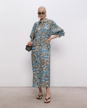 Momoni Jau printed silk shirt dress MODR01302MO