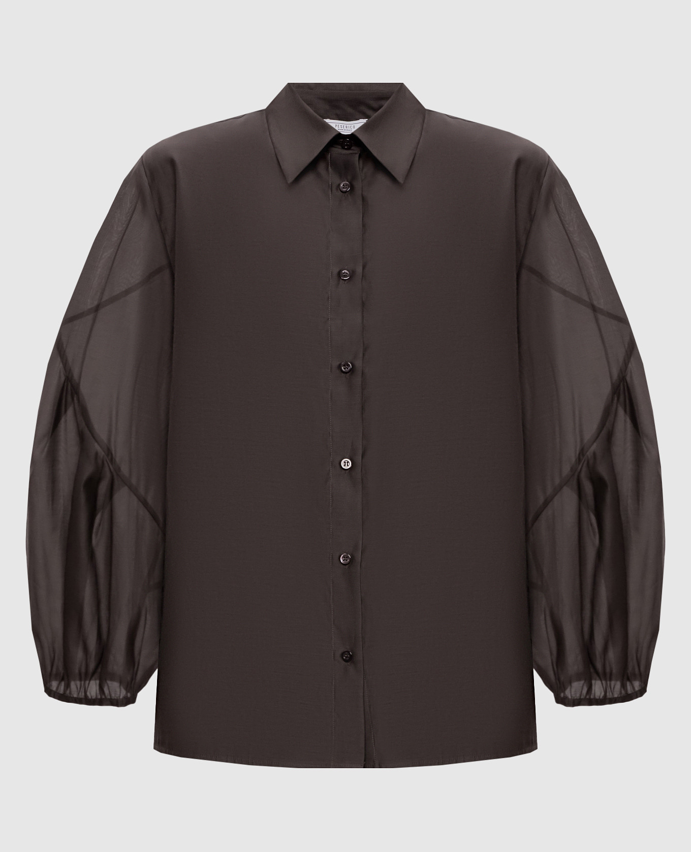 

Brown blouse with silk Peserico