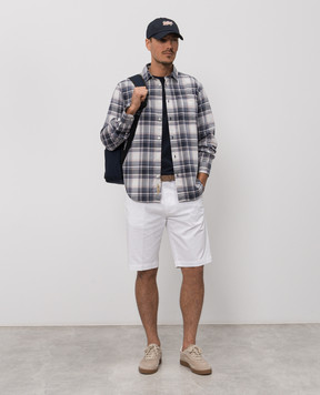 Woolrich Blue checkered shirt CFWOSI2023MRUT5321