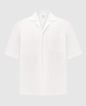 Bottega Veneta White shirt with short sleeves, straight cut 862131V6D10