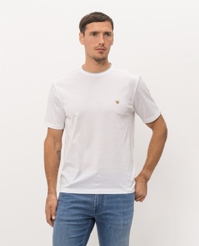 Stefano Ricci White T-shirt with logo embroidery MNH6105000TE0001
