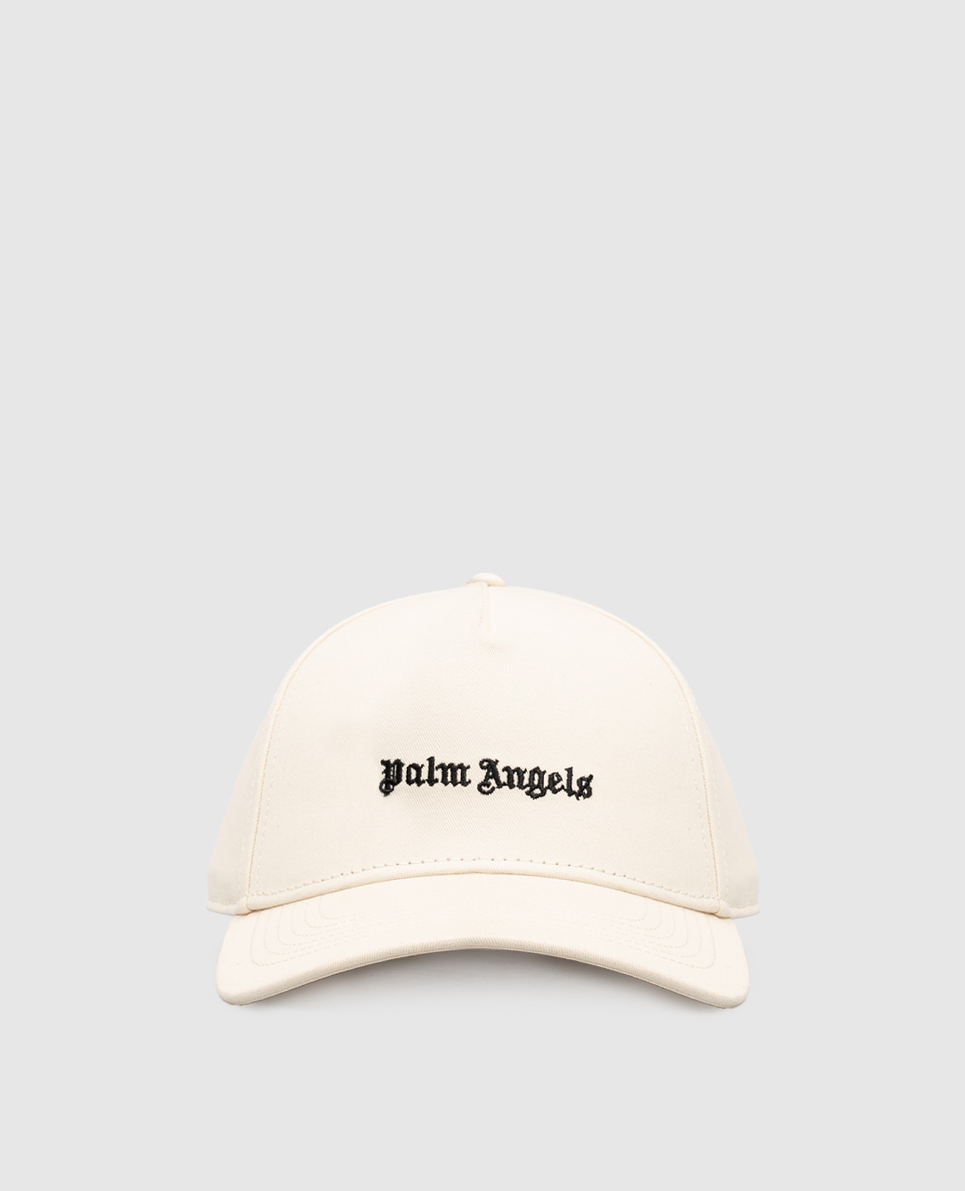 Ivory cap with logo embroidery