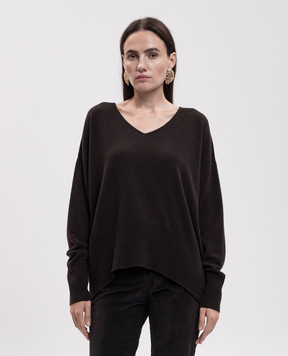 Momoni Brown Freesia wool and cashmere pullover MOKN05367MO