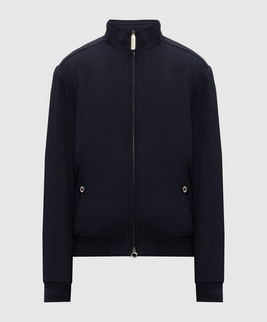 Blue wool and cashmere jacket