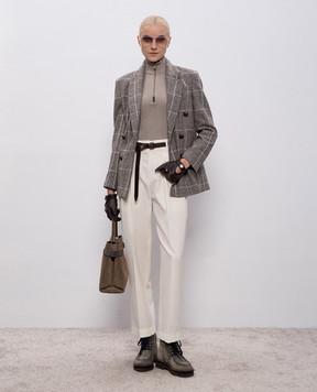 Brunello Cucinelli Beige cashmere and silk sweater M41844604
