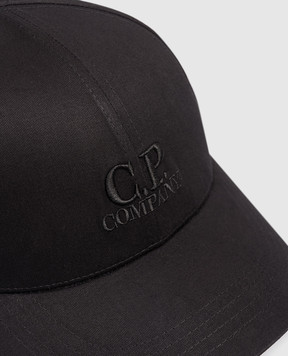 C.P. Company Children's black cap with logo embroidery CPX005LOA04