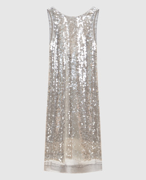 3.1 Phillip Lim Gray sequin midi dress E26191042NSQ