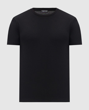 Tom Ford Black T-shirt with perforations JCS032JMC111