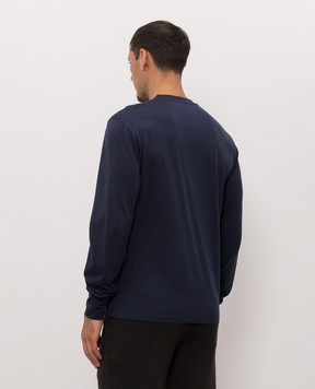 Tom Ford Blue longsleeve with monogram embroidery JCL006JMT012