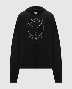 Vetements Black sports jacket with print MH27ZU190Bm