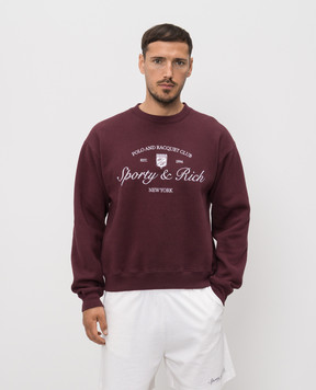 Sporty & Rich Burgundy sweatshirt with logo embroidery ST09875412RE02