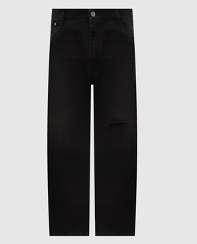 Vetements Black jeans with print MH27DJ081B