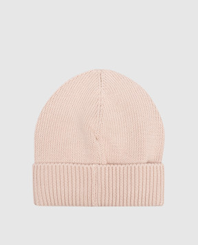 Moncler ENFANT Children's pink hat with logo L19513B00006M2861