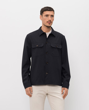 MooRER KENDAL blue shirt with wool KENDALWTP