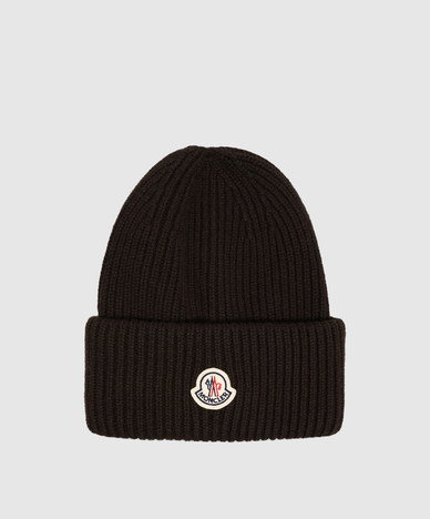 Brown wool and cashmere hat