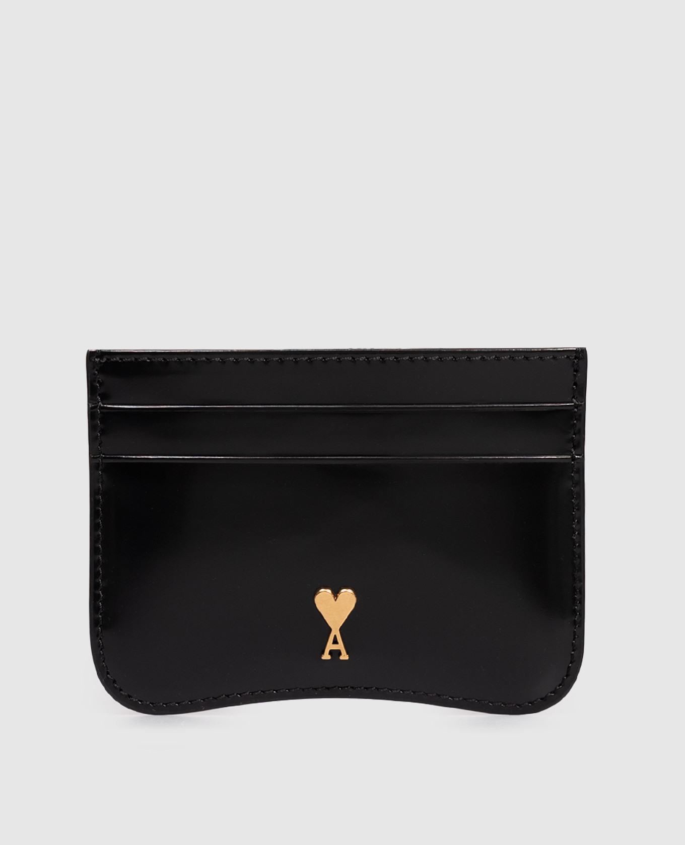 

Black leather glossy cardholder Paris Ami Paris