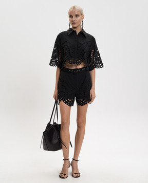 Charo Ruiz Black cropped Storm blouse 263200