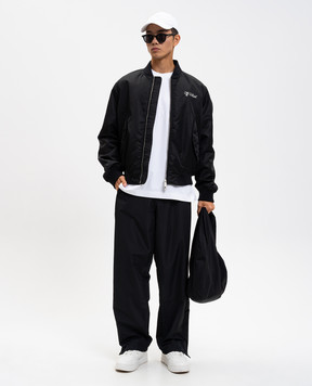 Off-White Black bomber jacket with logo 44MEH05EC9F002
