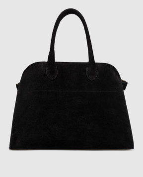 Babe Pay Pls Black suede tote bag 6243