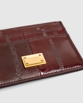 Dolce&Gabbana Burgundy leather cardholder BI0330A8B08
