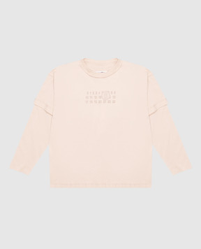 Maison Margiela MM6 Children's beige long-sleeve shirt with inside-out effect M61132MM04I