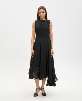 Marc Le Bihan Black dress with a reaper effect frame 2177