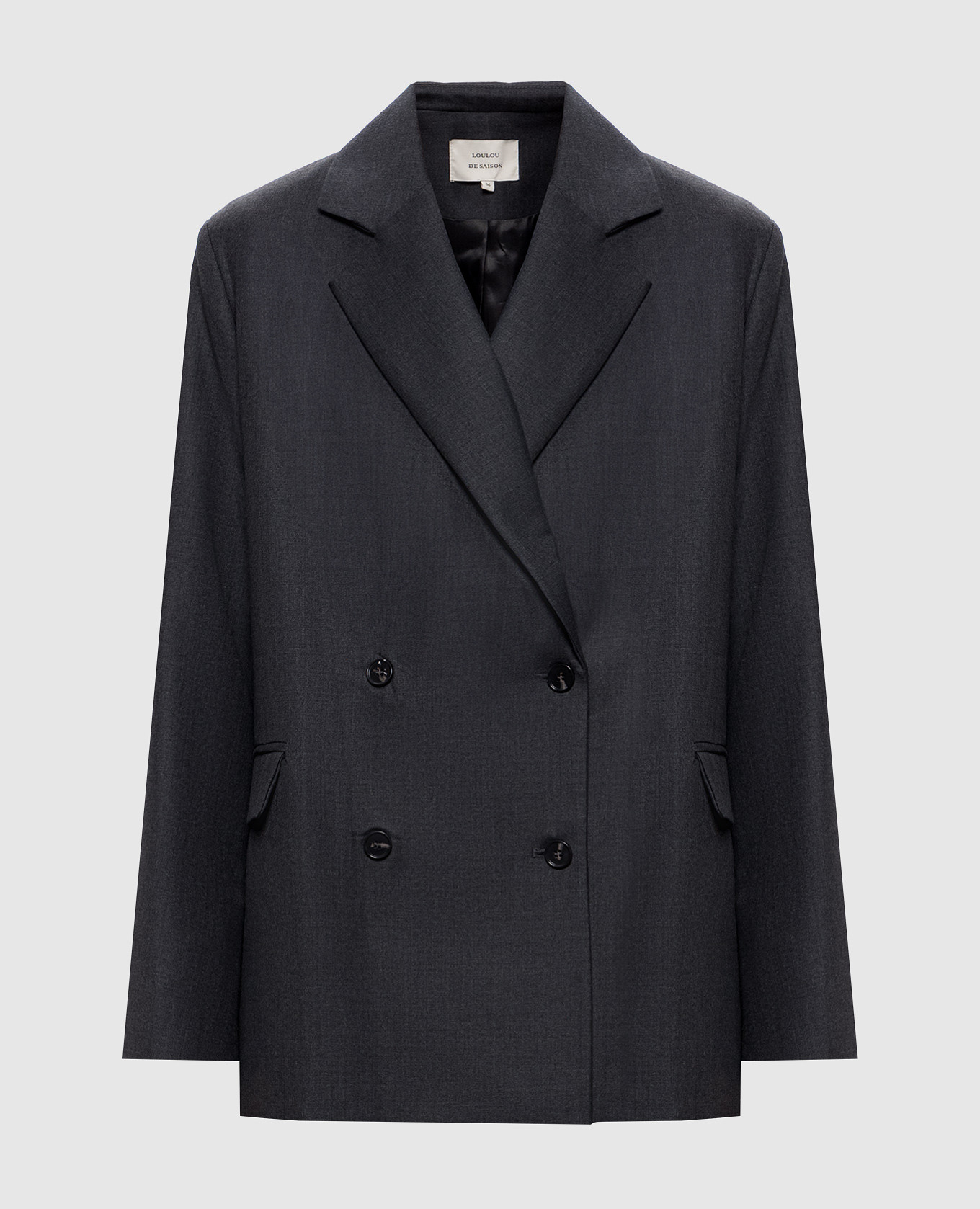Donau grey double-breasted wool jacket