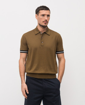 Tom Ford Khaki silk polo KPS037YMC039