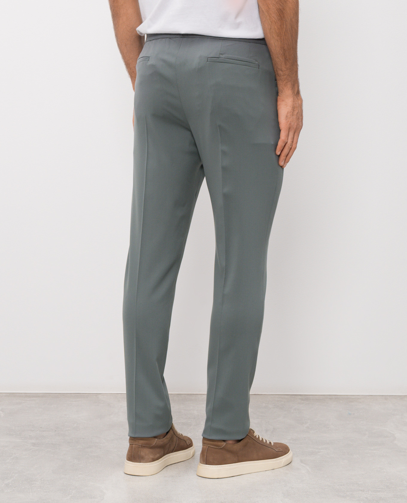 Green wool pants Enrico Mandelli 4
