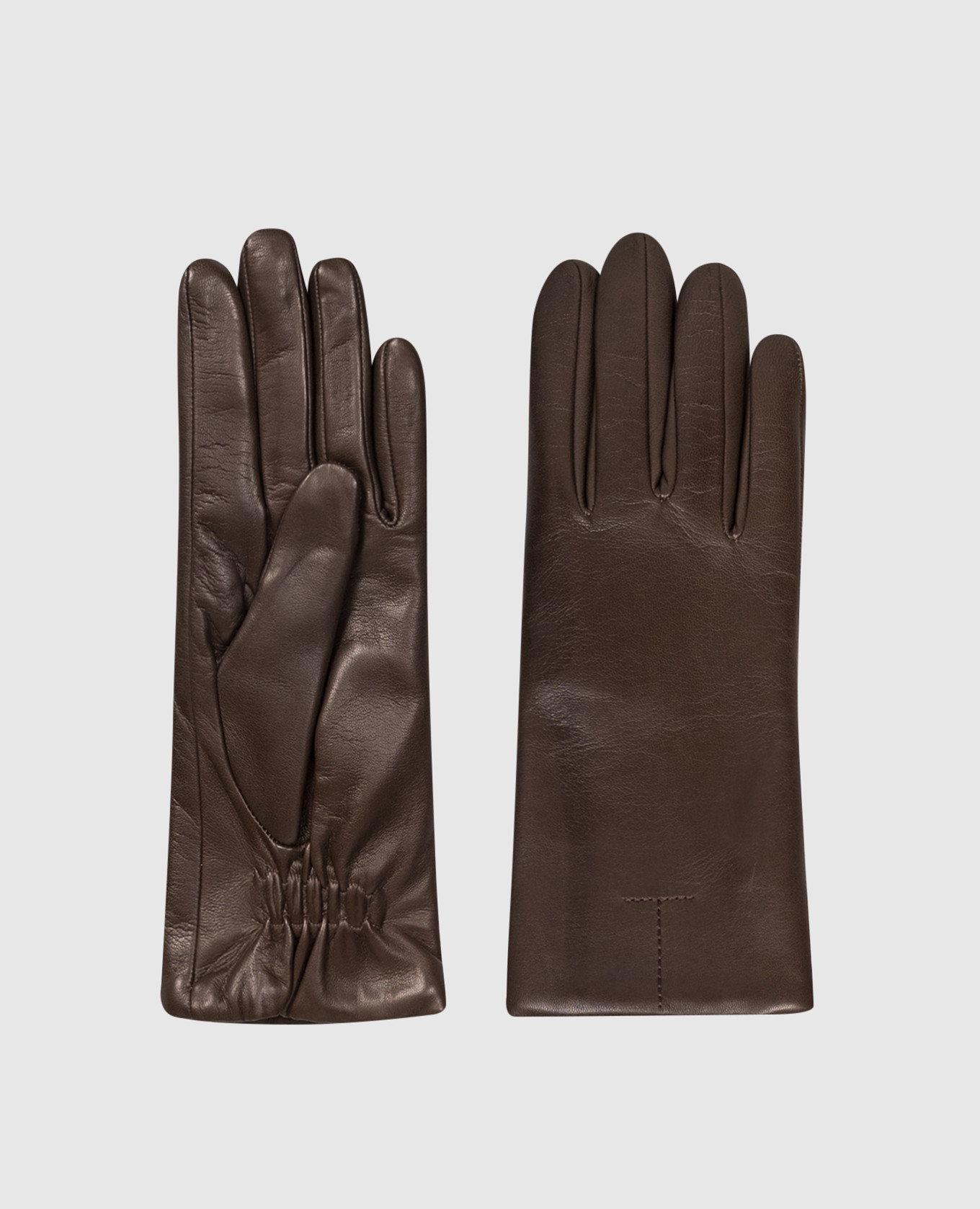 

Brown leather gloves Toteme
