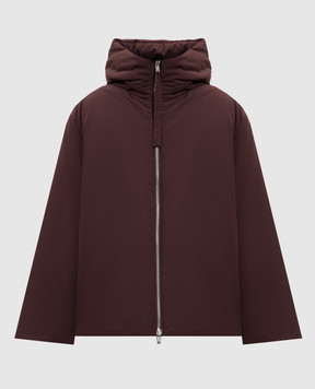 Jil Sander Brown down jacket with brand patch J40AF0178J74276