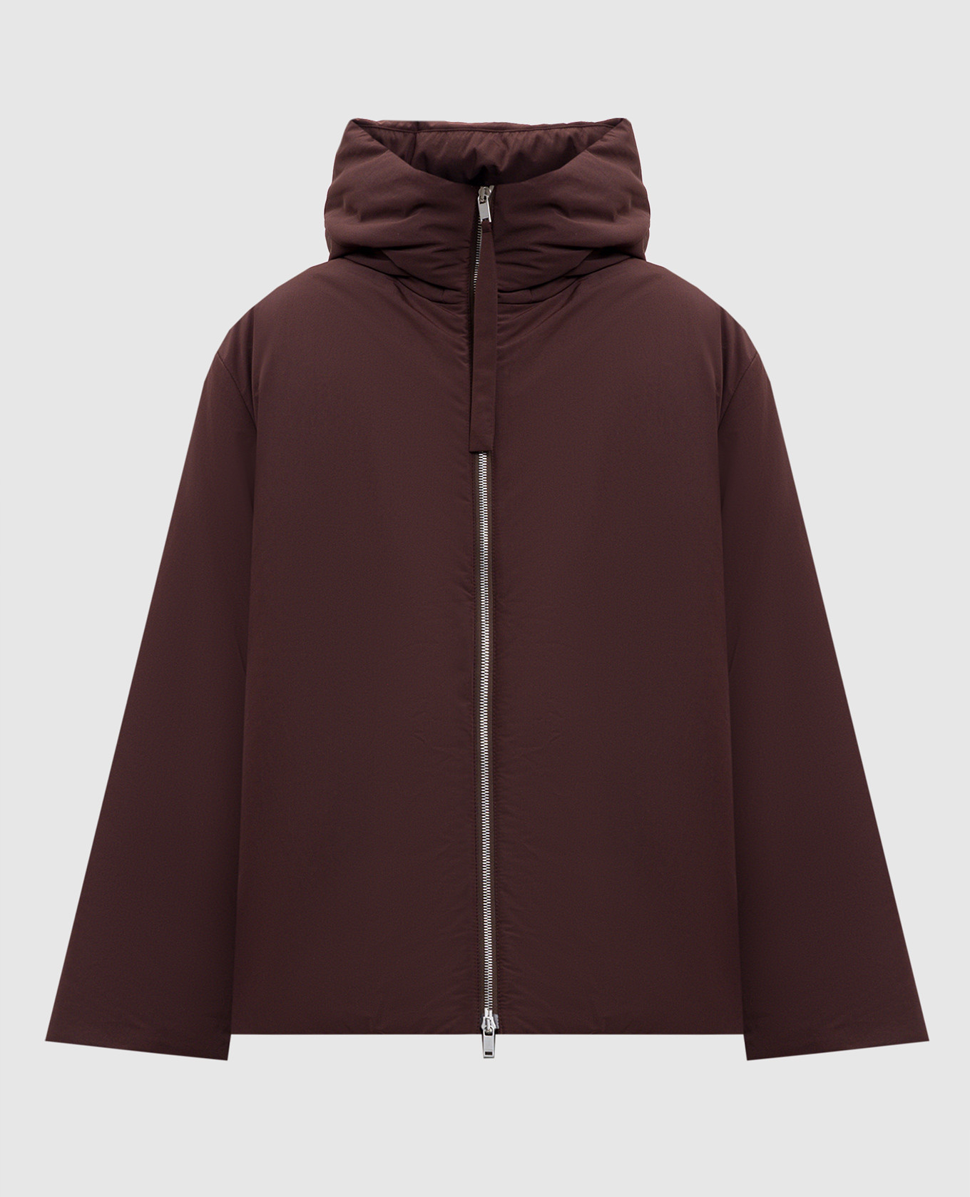 

Brown down jacket with brand patch Jil Sander