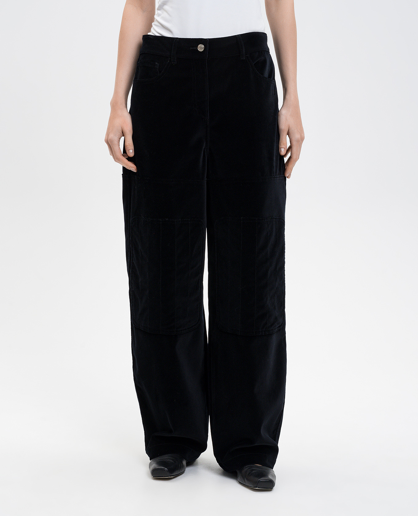 Black velvet pants Twinset 3